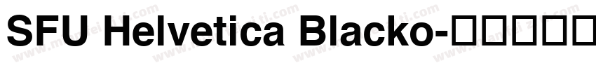 SFU Helvetica Blacko字体转换